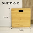 thumbnail image 3 of JS Gourmet Wooden Bamboo Bathroom Body Weight Scale with Digital LCD Display, Maximum Capacity of 396 lbs, 3 of 8