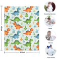 thumbnail image 4 of LightGreen Cartoon Dinosaurs Leaves Pattern Blanket,Comfortable Soft Lamb Wool Throw Blanket,All Season,Warm Lightweight Blankets for Sofa Bed Couch Living Room Chair,30"x40", 4 of 4