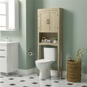 Over The Toilet Storage, Bathroom Cabinet Organizer Shelf Space Saver with Adjustable Rack, Wooden Finish - 4 Types
