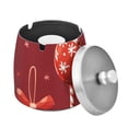 thumbnail image 2 of Christmas Ball Bells Ashtray with Lid Cigarette Ashtray Stainless Steel Ash Tray Ash Holder for Home Outdoor, 2 of 7