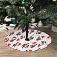 thumbnail image 2 of FMSHPON Pug DogPaw Prints Xmas Christmas Tree Skirt Stand Mat for Holiday Party Decoration Indoor Outdoor 36 inches, 2 of 3