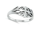 thumbnail image 4 of Oxidized Filigree Cross Swirl Christian Ring 925 Sterling Silver Band Jewelry Female Male Size 7, 4 of 4