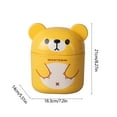 thumbnail image 6 of Cute Face Trash Can with Design, Mini Waste Bin for Desk & Tabletop, Small White Plastic Garbage Pail with Lid for Office, Bedroom, Bathroom​​ Yellow, 6 of 6