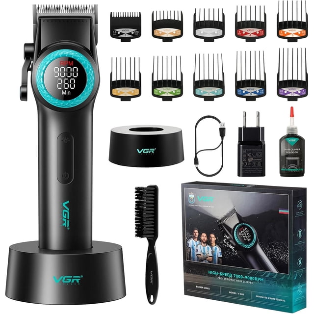 VGR 001 Tondeuses à Cheveux Professionnelles (Noir)