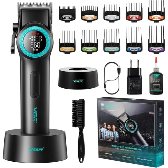 VGR 001 Professional Hair Clippers (Black)