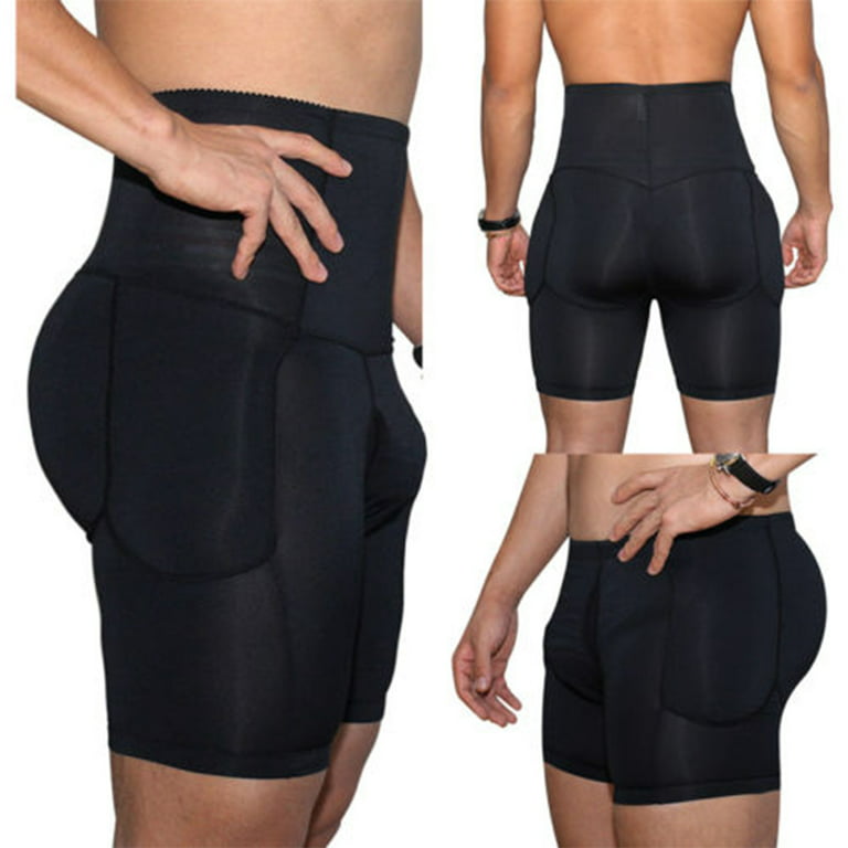 CenturyX Men Butt and Hip Enhancer Booty Padded Underwear Panties Body  Shaper Seamless Butt Lifter Panty Shapewear Boxers Black 2 3XL 
