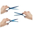 thumbnail image 5 of Grooming Shears Left Hand Blue Titanium Sharp High Performance Remarkable Value (7 Inch Straight Shear), 5 of 5