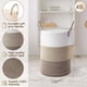 thumbnail image 3 of Cesto de lavandería tejido de cuerda (1 unidad), contenedor de almacenamiento grande, cesto plegable natural para organizar la ropa en el dormitorio con asa resistente, 3 of 9