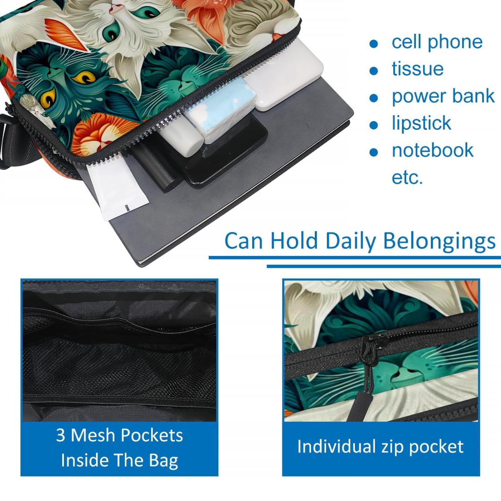 Cat Lightweight Adjustable Waist Bag with Extension Strap - Unisex Running Belt Bag