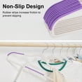 thumbnail image 6 of VECELO 50 Pack Heavy Duty Plastic Hangers, 360º Swivel Hook Coat Hangers, Non-Slip, Space-Saving, Purple, 6 of 8