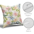 thumbnail image 4 of Spring Yellow Blue Pink Floral Pillow Covers 16x16 Set of 2 Cute Watercolor Colorful Flower Leaf Print Decorative Throw Pillows Rustic Farmhouse Cushion Case Decor for Couch Sofa Bed, 4 of 6