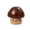 Light Brown, variant on Wooden Music Box, Vintage Wood Musical Gift with Smile face, Cute Mushroom Ornament, Musical Desk Decor and Birthday Gift