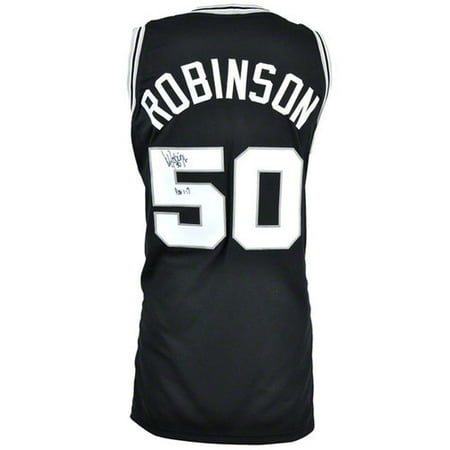 NBA - David Robinson Autographed Jersey | Details: San Antonio Spurs, Custom Jersey, Black