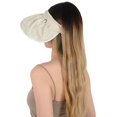 thumbnail image 4 of Womens Foldable Visors Sun Hat Wide Brim Roll-up Headband UV Protection Beach Hat- Off White, 4 of 7
