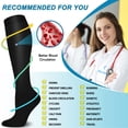 thumbnail image 5 of 3 Pairs Copper Compression Socks for Women & Men Circulation 15-20 mmhg - Better Blood Flow, Swelling, Best Support for Medical, Running, Nursing, 5 of 6