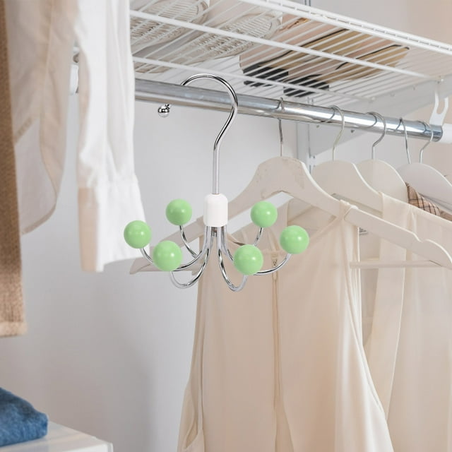 Multipurpose Space Saving Hangers For Closet 360° Swivel Design Purse Organizer Hat Holder Belt Organizer Tie Rack Bra Hanger Handbag Organizer Scarf Hanger For Closets