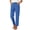Blue women linen pants elastic waist a1, variant on Cagogo Womens Cotton Linen Straight Pants Elastic Waist Casual Ankle Trousers with Pockets Loose Fit Flowy Beach Vacation Summer Travel Bottoms, White M