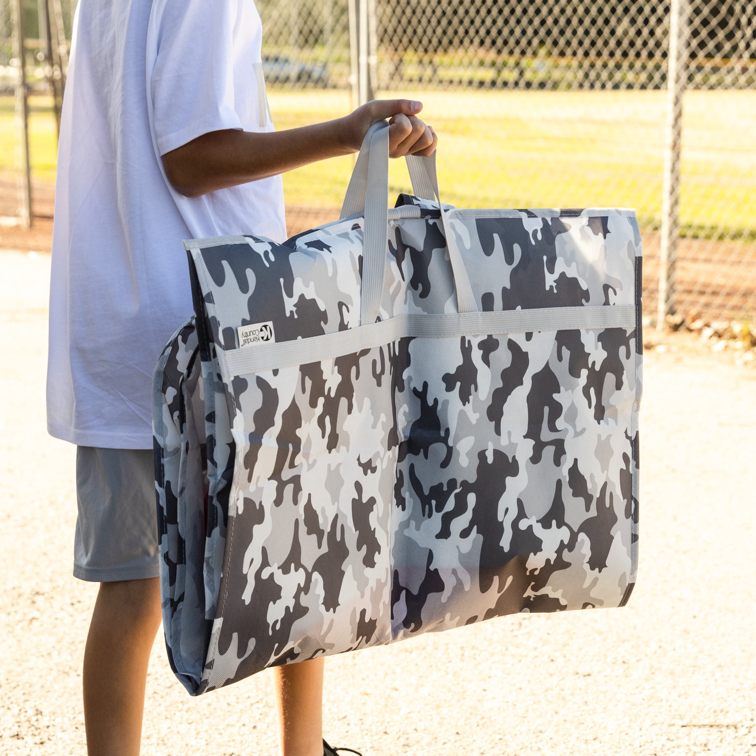 Kendall Country Dance Garment Bag Costume Organizer for Dancers, Beauty Pageants, Sports, Gymnasts, Figure Skaters, Travel and more - Camo Grey 40 inch Long