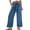 Dark Blue a2, variant on Women Wide Leg Palazzo Pants Summer High Waist Adjustable Belt Flowy Casual Trousers Loose Lounge Beach Travel Vacation Clothes