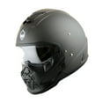 thumbnail image 2 of Martian Genuine Real Carbon Fiber Motorcycle Full Face Helmet HB-B2 Open Face Matt Carbon Black, DOT Approved, 2 of 7