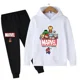 thumbnail image 2 of Sudadera con capucha y pantalones con estampado de Spiderman de Marvel para niños, 2 piezas, traje de primavera, otoño e invierno, ropa para niños y niñas, conjunto deportivo informal, 2 of 5