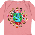 thumbnail image 4 of Inktastic Peace Through Unity Boys or Girls Long Sleeve Baby Bodysuit, 4 of 5