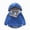 Blue, variant on Girls Lightweight Hooded Jacket Kids Water-Resistant Windbreaker Printed Jacket(12-18 Months,AG)