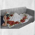 thumbnail image 6 of Pearls Soft Flannel Fleece Throw Blanket, Roses in the Shape of Heart Bouquet Romance Celebration Themed Artwork Print, Cozy Plush for Indoor and Outdoor Use, 50" x 70", Red White Green, by Ambesonne, 6 of 6