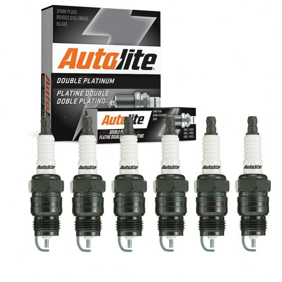 6 pc Autolite Double Platinum Spark Plugs compatible with Ford F-250 4.9L L6 1987-1996