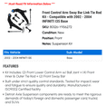 thumbnail image 2 of Front Control Arm Sway Bar Link Tie Rod Kit - Compatible with 2002 - 2004 INFINITI I35 Base 2003, 2 of 2