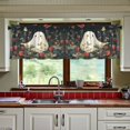 thumbnail image 3 of Yayeee Kitchen Curtains Tier Set of 2 Light Filtering 57"x36" Over Sink Window Panels, Happy Ghost, 3 of 7
