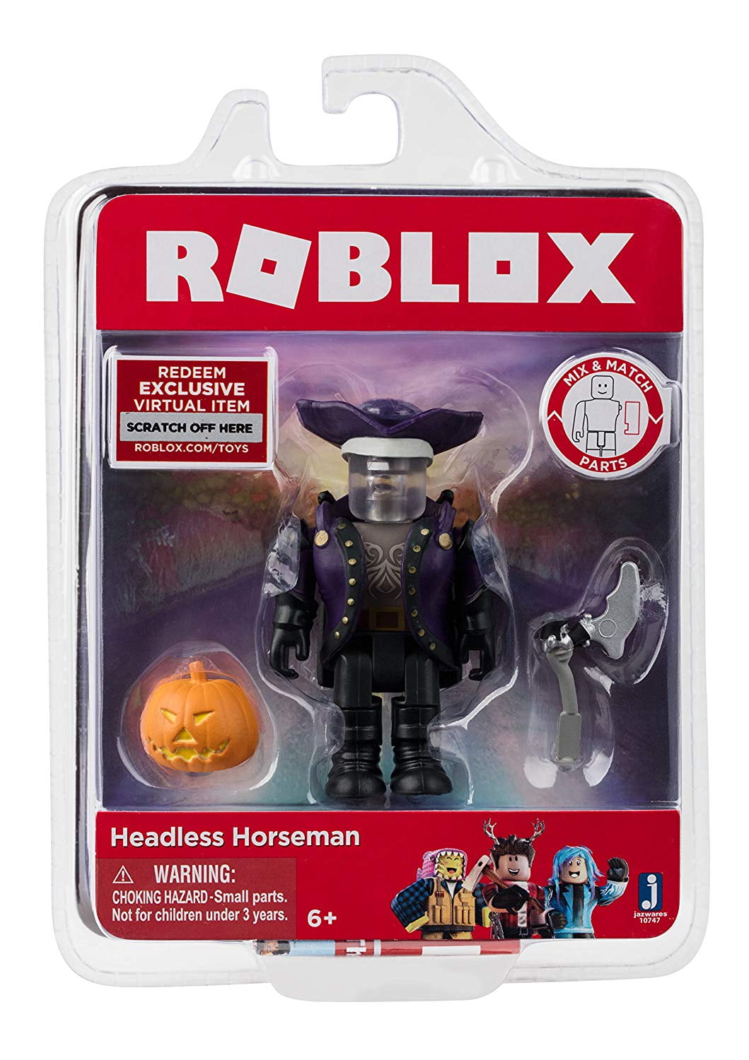Headless Horseman Figure With Exclusive Virtual Item Game Code Roblox Headless Horseman Figure Packwalmartes With One Figure Accessories And Collector S Checklist By Roblox Walmart Com Walmart Com - headless head roblox rhs 2