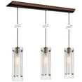 thumbnail image 4 of Dainolite 3 Light Pendant Clear/Frosted Glass - Polished Chrome, 4 of 5