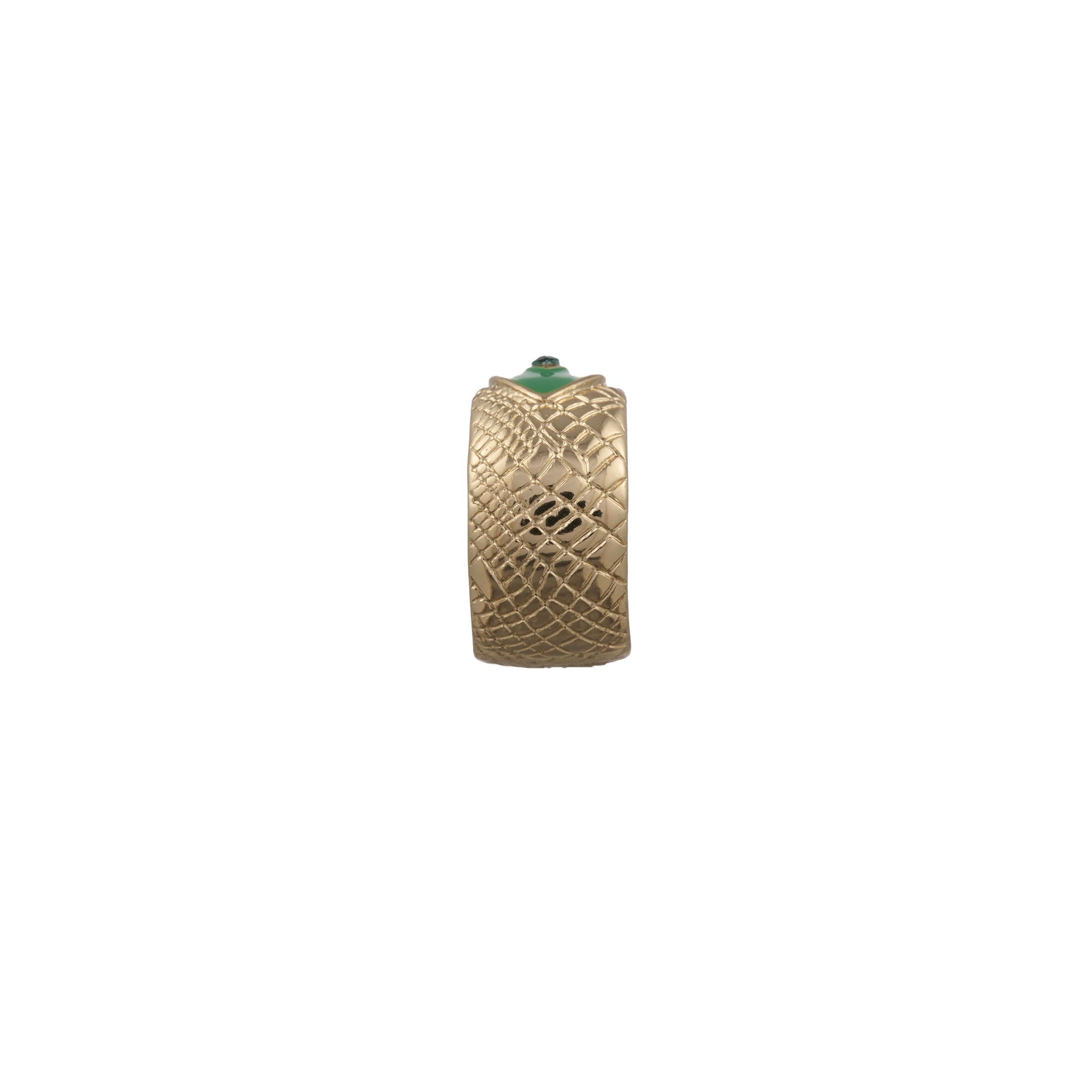 Bella by Thorne Croc Evil Eye Cigar Band Adult Ring, Gold- 7, (Unisex)