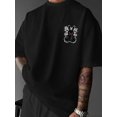 thumbnail image 2 of Men's Dark Rabbit Graphic T Shirt Gothic Streetwear Graffiti Urban Fashion Tee, 2 of 6