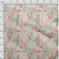 thumbnail image 4 of oneOone Polyester Lycra Peach Fabric Floral Fabric For Sewing Printed Craft Fabric By The Yard 56 Inch Wide, 4 of 5