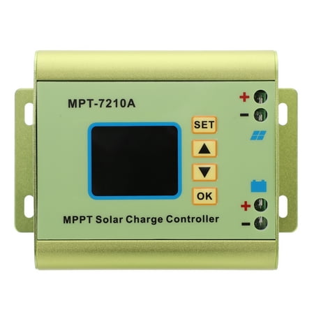 

Solar Panel Battery Regulator 1 Set Solar Charge Controller Creative LCD Display Charging Controller (Green)