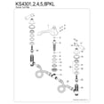 thumbnail image 4 of Kingston Brass KS4305PKL Duchess Two-Handle Deck Mount Roman Tub Faucet, Oil Rubbed Bronze, 4 of 5