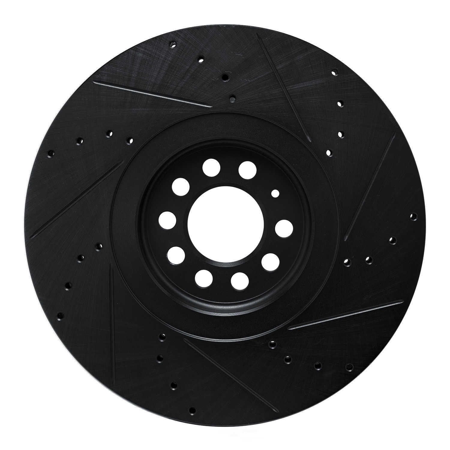 Dynamic Friction Company 633-74026D DFC Brake Rotor - Drilled And Slotted - Black