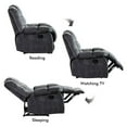 thumbnail image 3 of Bonzy Home Recliner Chair Breathable Fabric Reclining Chair Manual Sofa for Living Room, Gray, 3 of 9
