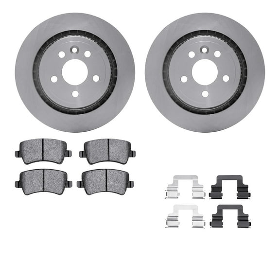 Dynamic Friction Company Rear Brake Rotors with 5000 Advanced Brake Pads includes Hardware 6512-27260