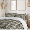 thumbnail image 6 of Ambesonne Vintage Duvet Cover Sets, Tartan British Heraldry, 2-King, Beige Dark Taupe Maroon, 6 of 7