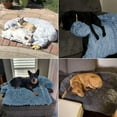 thumbnail image 6 of Calming Dog Bed Fluffy Plush Dog Mat for Furniture Protector with Removable Washable Cover for Large Medium Small Dogs and Cats (Medium,Navy, 6 of 13