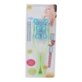 thumbnail image 2 of Melon Seed Face Massager, Cheeks Neck Chin Tightening, Flower Design Concave Convex Particles, V Shaped Double Clip, Portable, with Comfortable Handle, for Face Legs Arms, 2 of 7