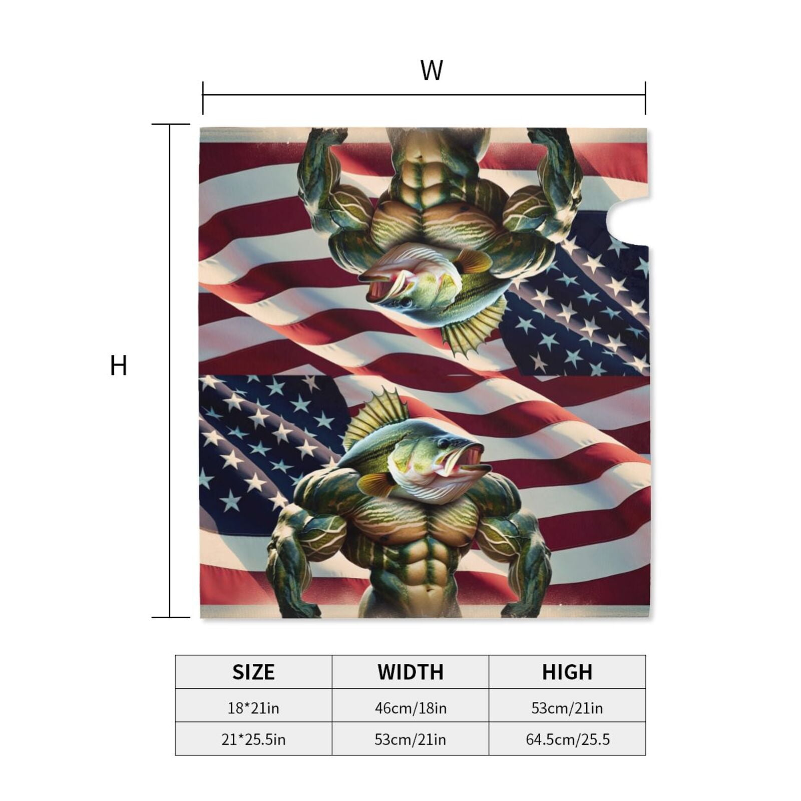 Logiee giant bass with big muscles Print Post Letter Box Wrap Decor, Mailbox Cover Suitable for Standard Mailbox and Large Size Mailbox,Outdoor Yard Decoration-21x18 in