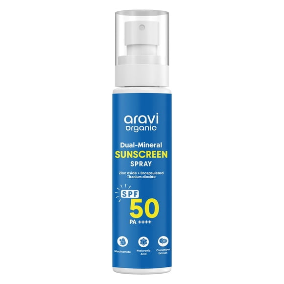 Protector solar en aerosol Aravi Organic Dual Mineral SPF 50 100 ml