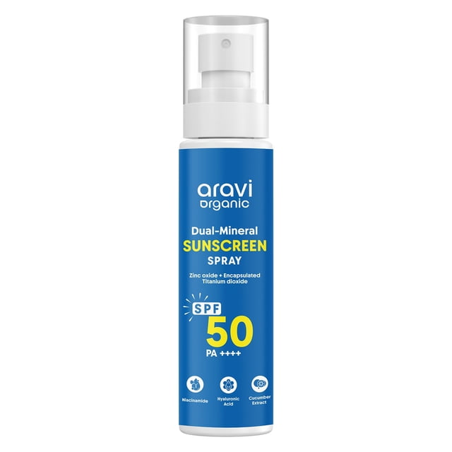 Protector solar en aerosol Aravi Organic Dual Mineral SPF 50 100 ml