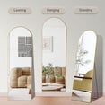 Anyrose 64"x21.1" Arched Full Length Mirror with Stand Frame Floor Mirror, Gold - Walmart.com