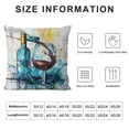 thumbnail image 5 of Orinice Wine Bottle Splash Graphic Decorative Throw Pillow Cover for Home Cushion Living Room Sofa Car Bedroom Decor 1PC 12x12in, 5 of 5