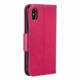 thumbnail image 2 of Allytech iPhone X Case, iPhone XS Case, Slim Fit PU Leather Folio Butterfly Embossed Shockproof Wrist Hand Strap Flip Cards Holder Wallet Case TPU Back Cover for Apple iPhone XS/X, Red, 2 of 8